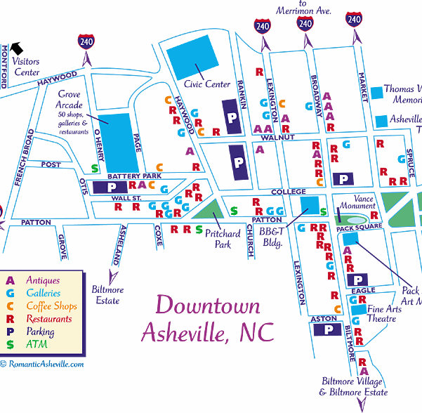 Downtown Asheville Map