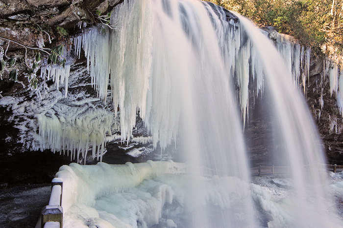 Frozen Waterfalls near Asheville, NC