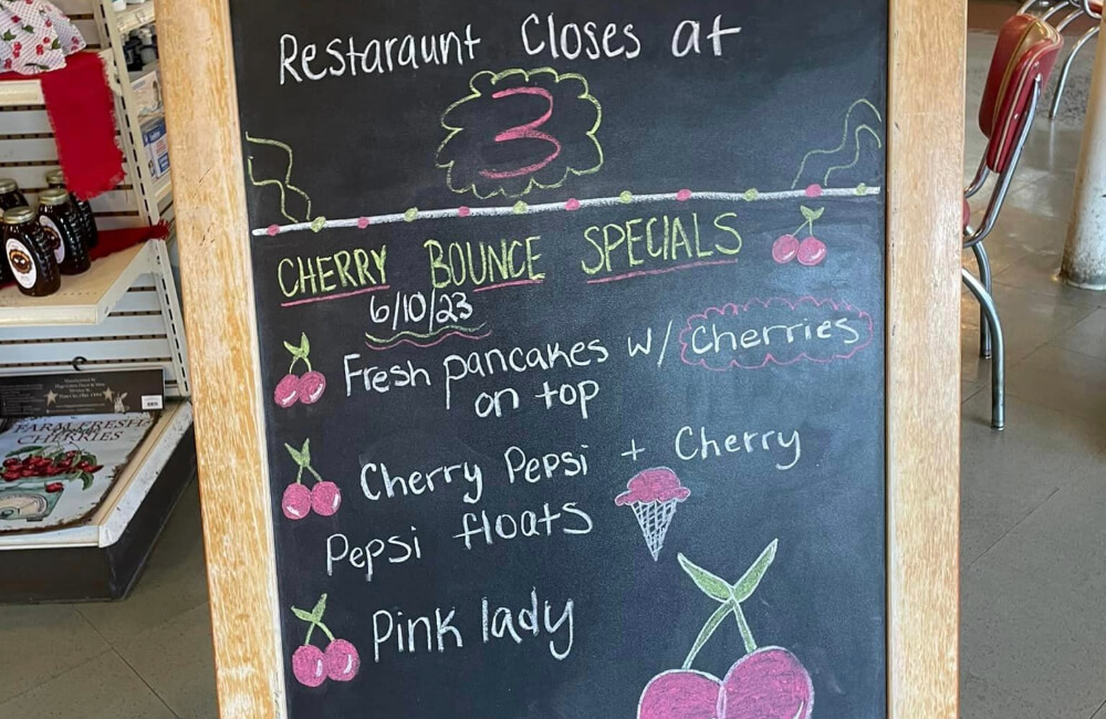 Cherry Bounce-inspired offerings at local restaurants.