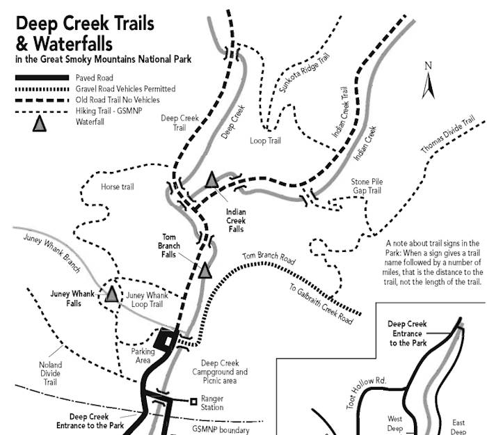 Deep Creek Hiking Trail Map
