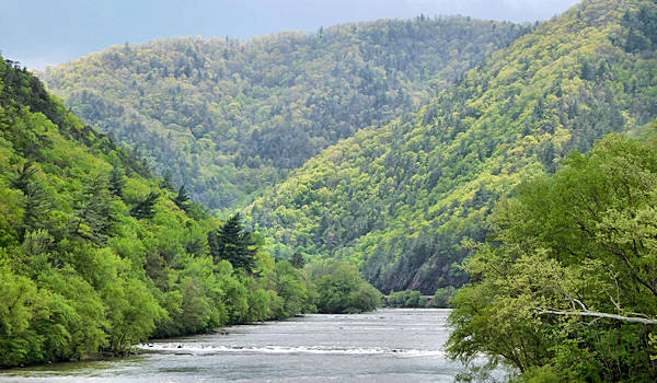 French Broad River, Hot Springs