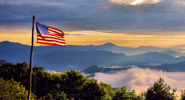 July 4th NC Mountains Flag